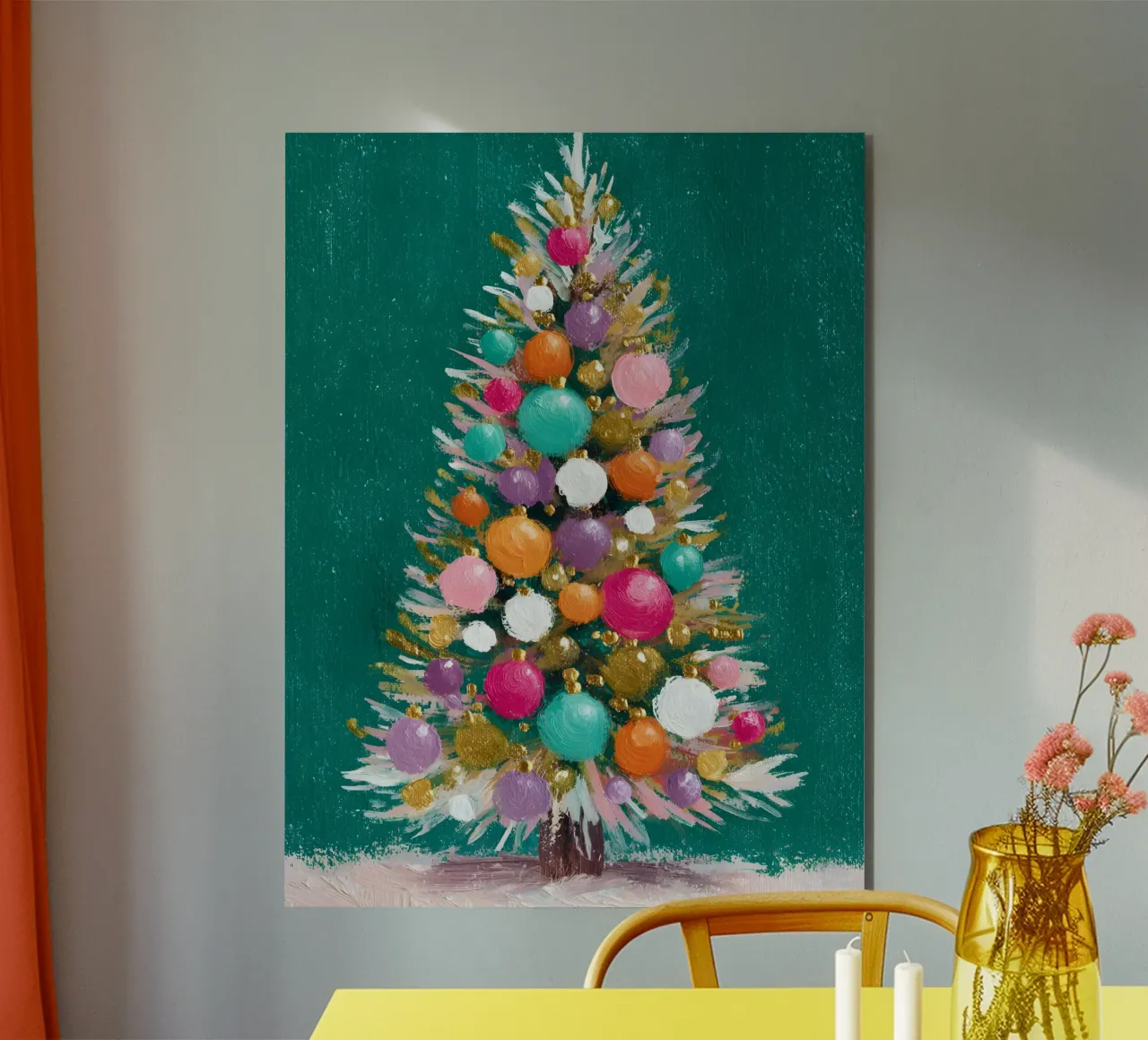 Emerald Glow Tree pannello forex da velvetwinterstudio