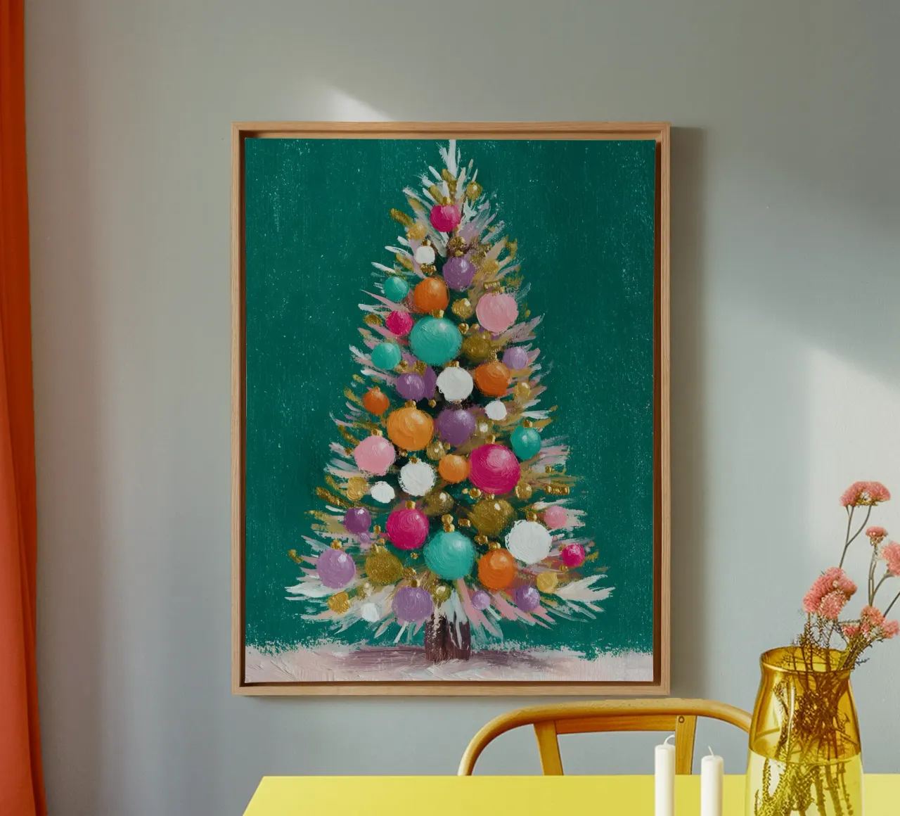 Emerald Glow Tree tela da velvetwinterstudio