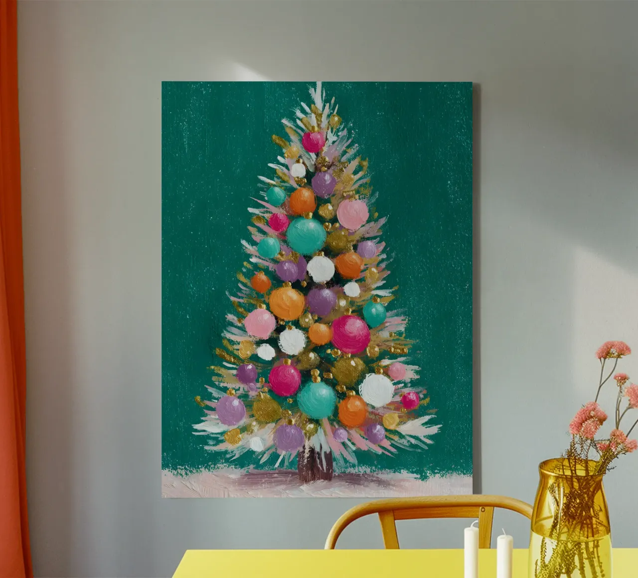 Emerald Glow Tree tela da velvetwinterstudio