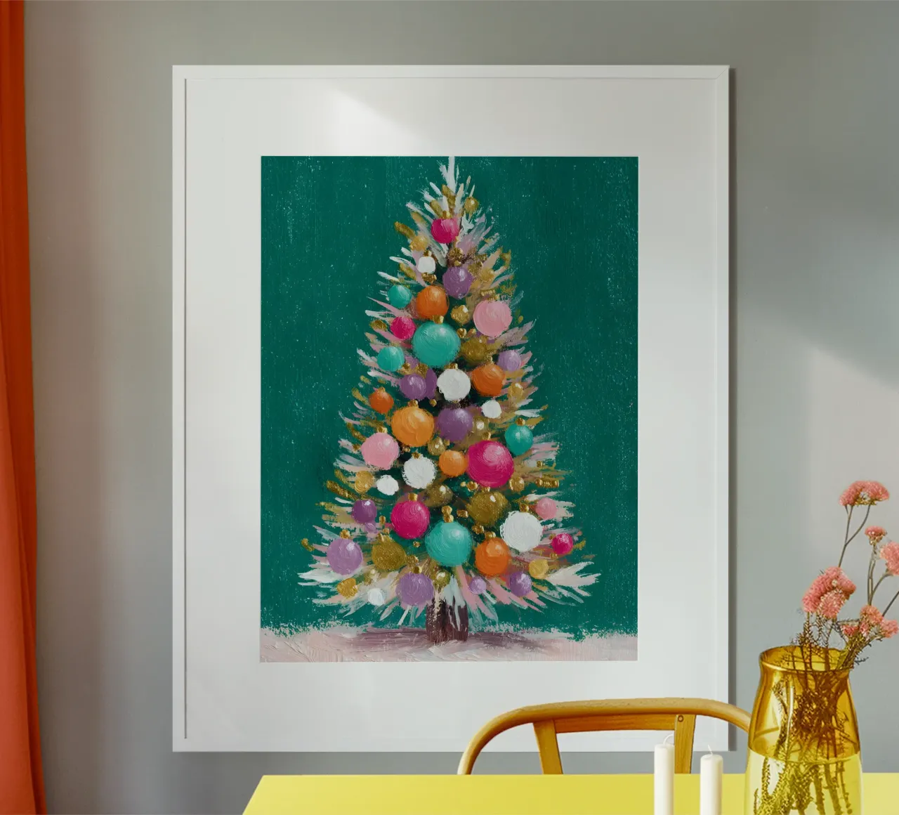 Emerald Glow Tree carta hahnemühle da velvetwinterstudio