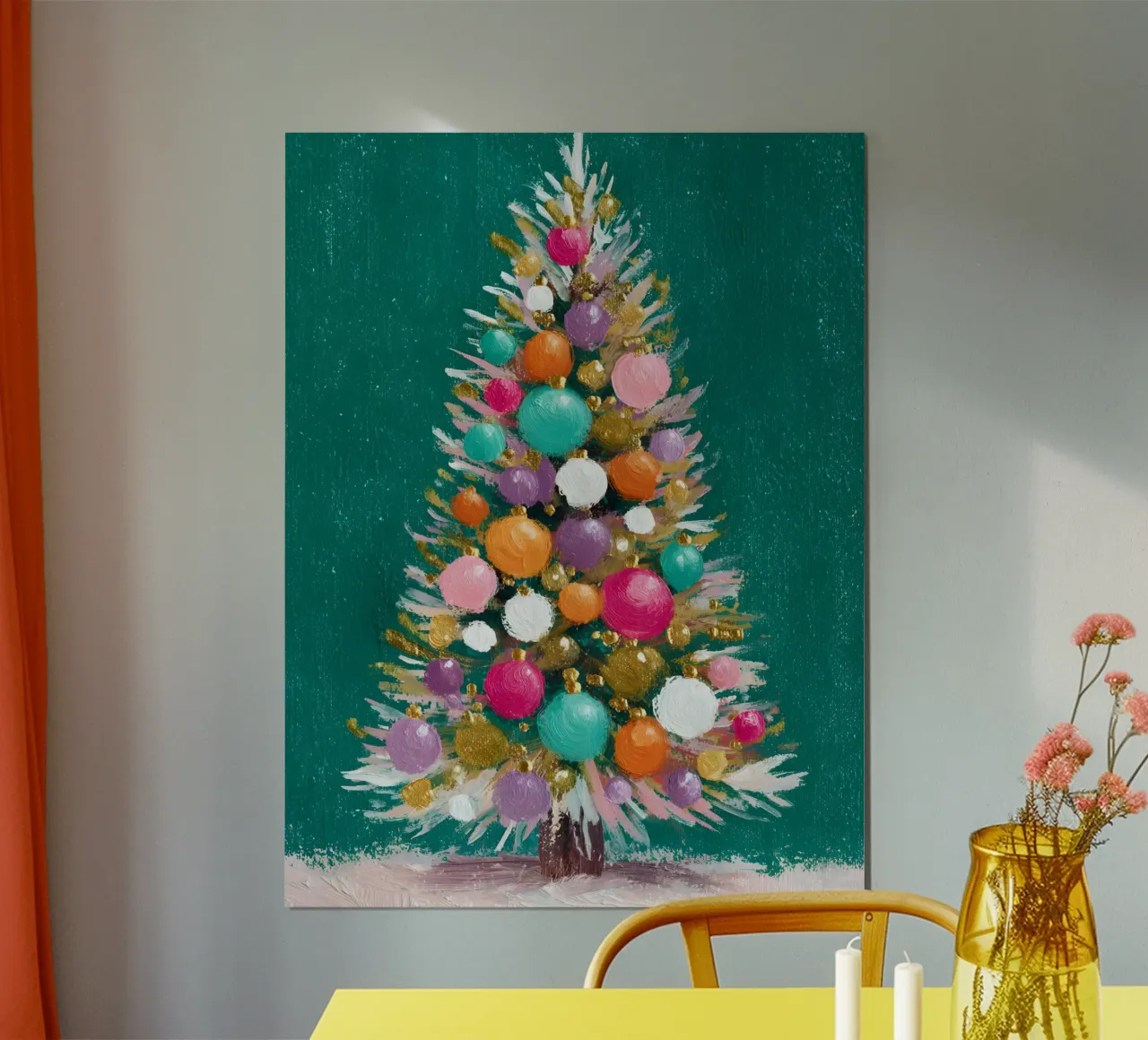 Emerald Glow Tree carta hahnemühle da velvetwinterstudio