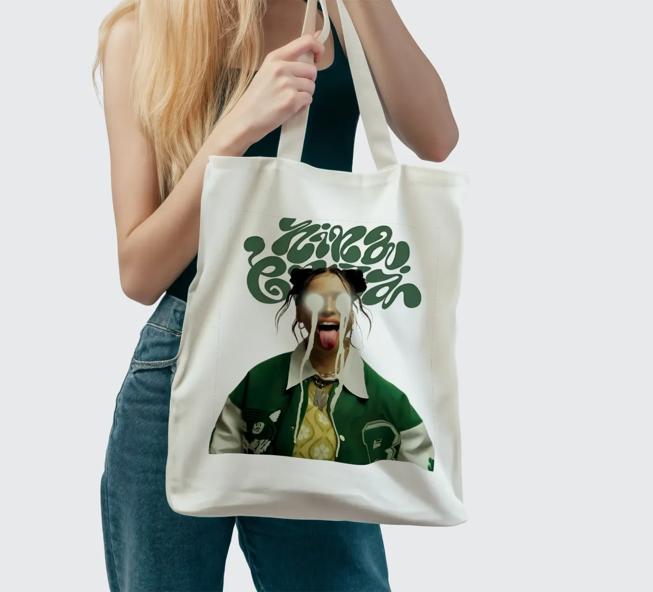 Verde Chuba V1 borsa in juta da Galery Vintage