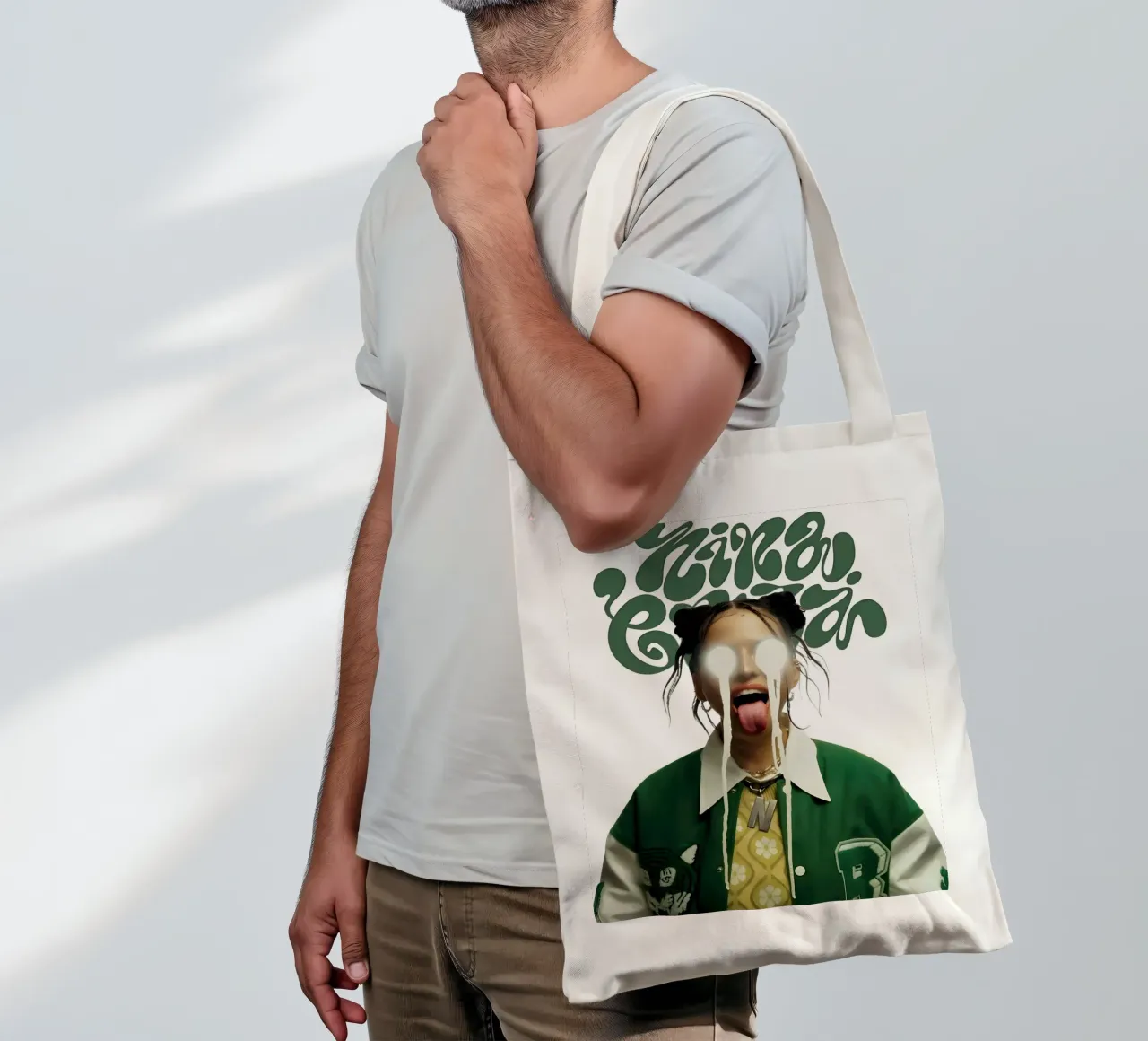Verde Chuba V1 borsa in juta da Galery Vintage