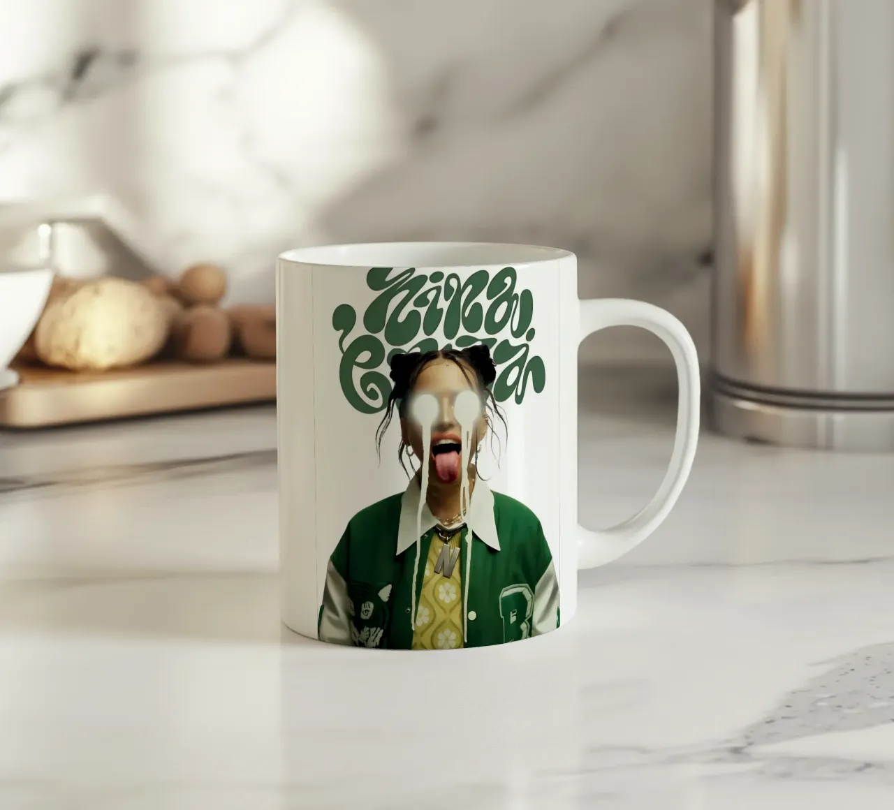 Chuba-Groen V1 keramische mok van Galery Vintage