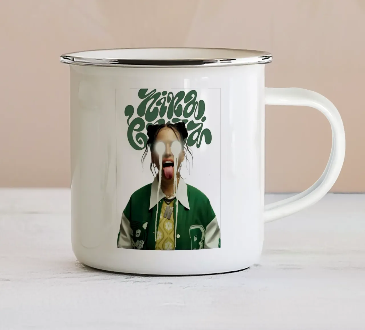 Verde Chuba V1 tazza in smalto da Galery Vintage