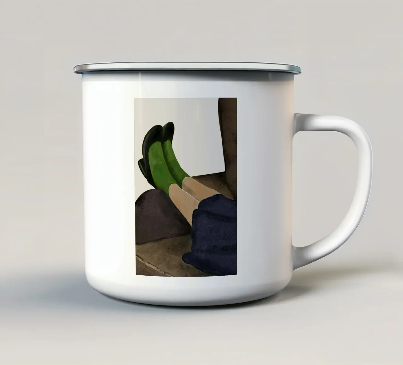 Füsse hoch tazza in smalto da XOXO Arte