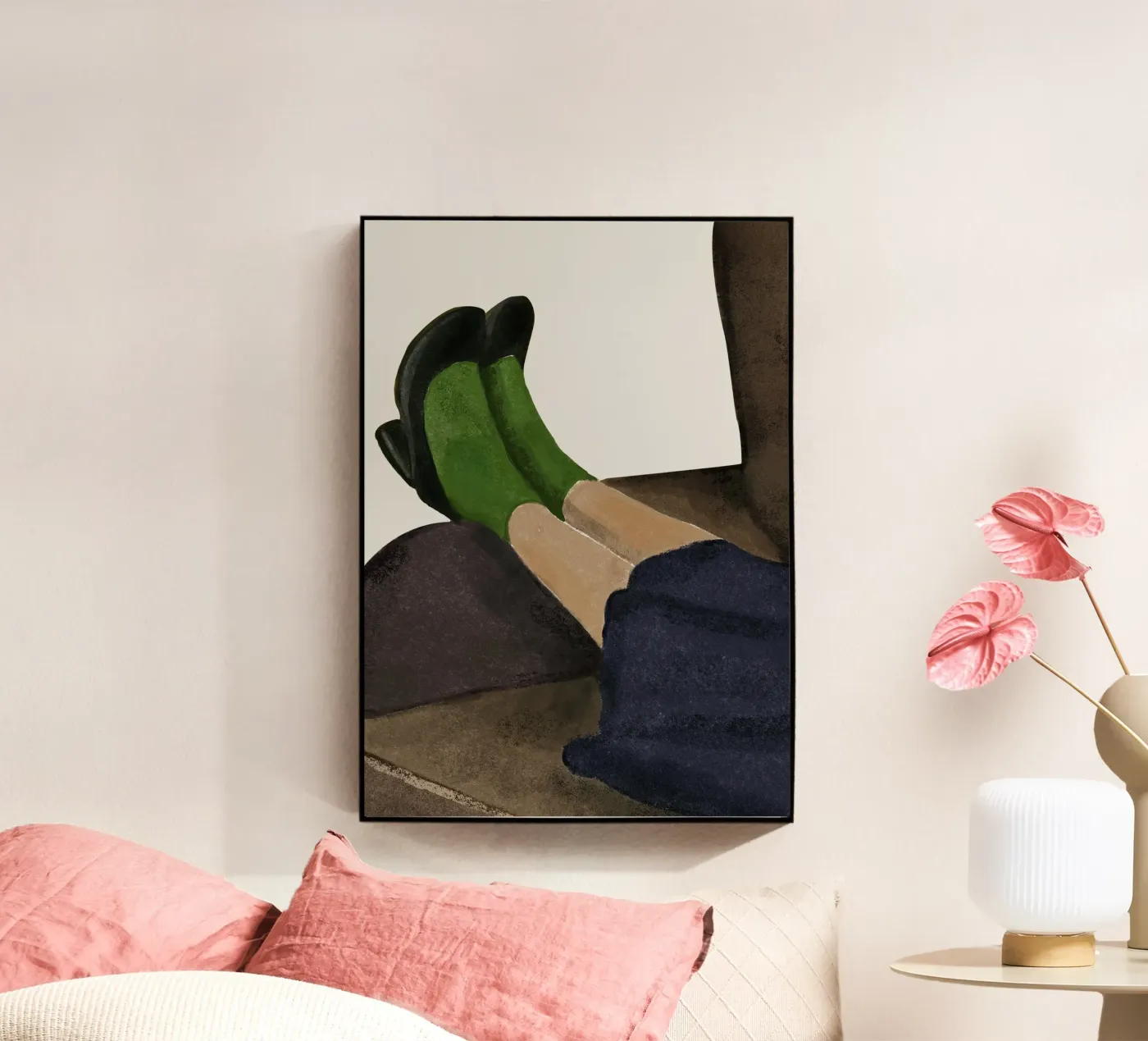 Füsse hoch acryl van XOXO Arte