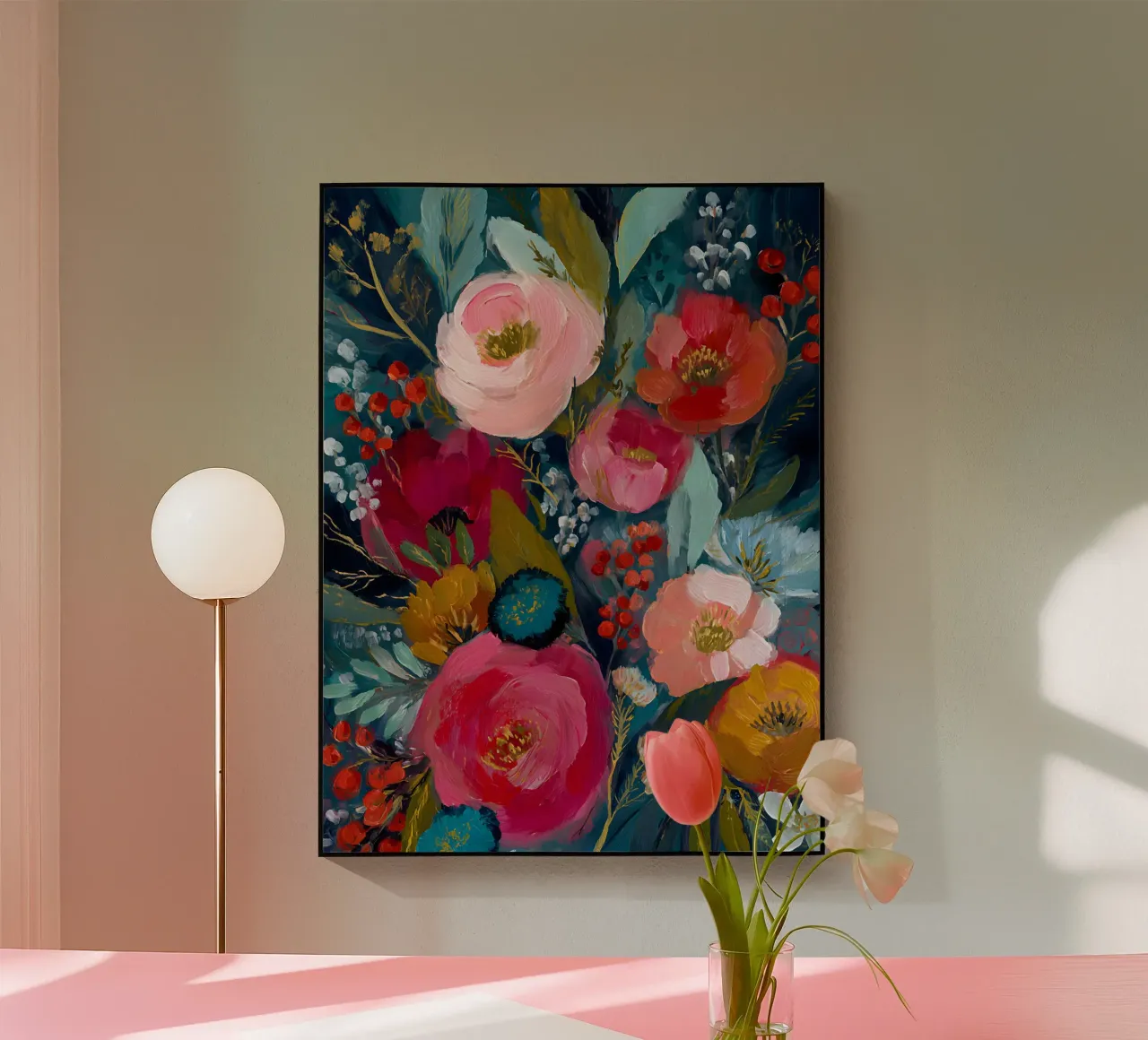 Peony Winter Song plexiglass da velvetwinterstudio