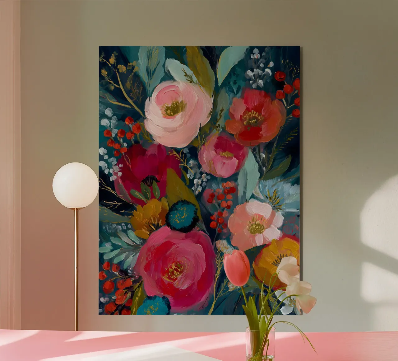 Peony Winter Song alluminio dibond da velvetwinterstudio