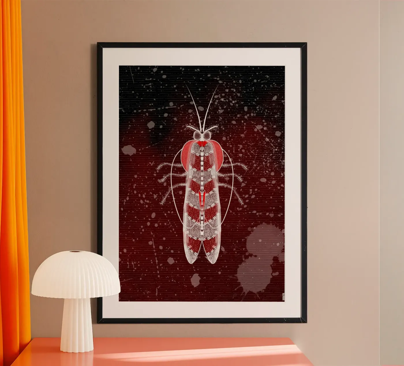 Moth in red poster da RAAKMA STUDIO