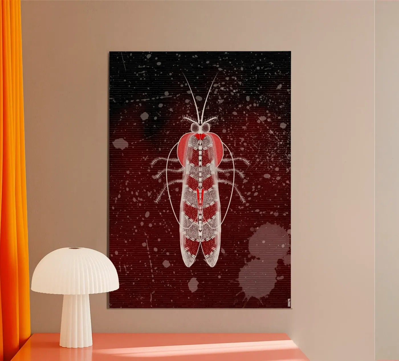 Moth in red poster da RAAKMA STUDIO