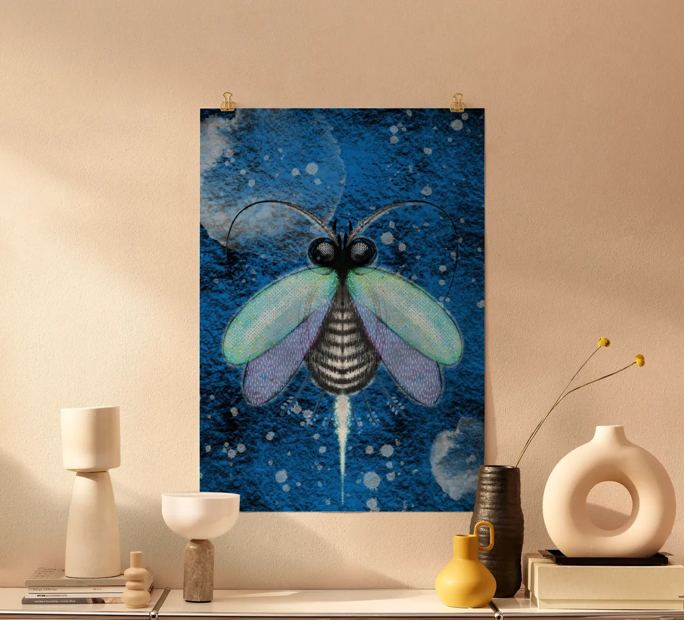 Blue moth poster da RAAKMA STUDIO