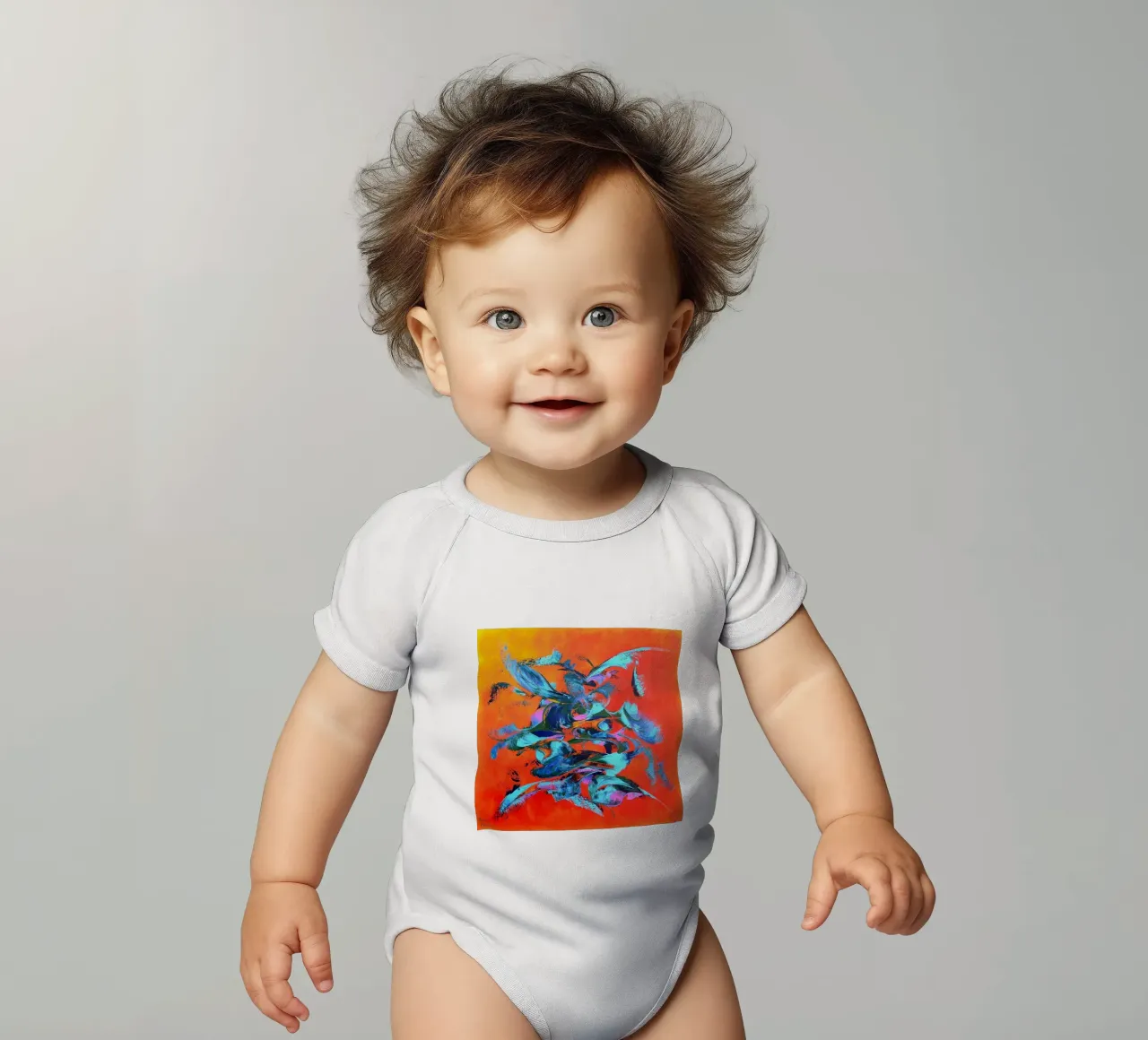 VITA IN BLU. body neonato maniche corte da Little treasures for your home