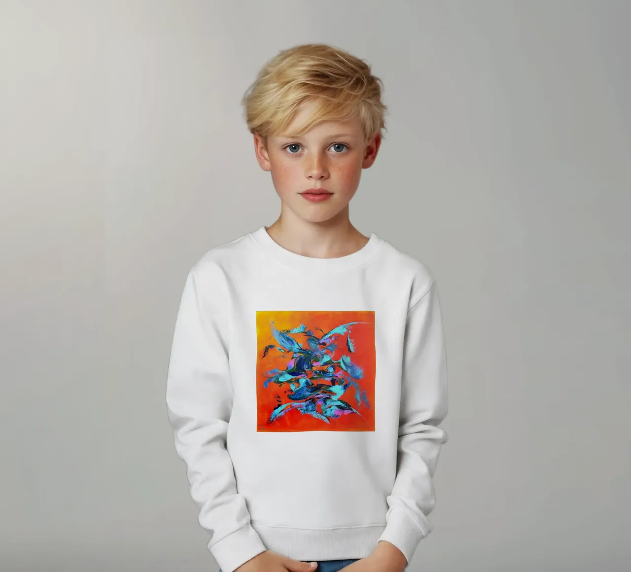 VITA IN BLU. felpa bambino da Little treasures for your home