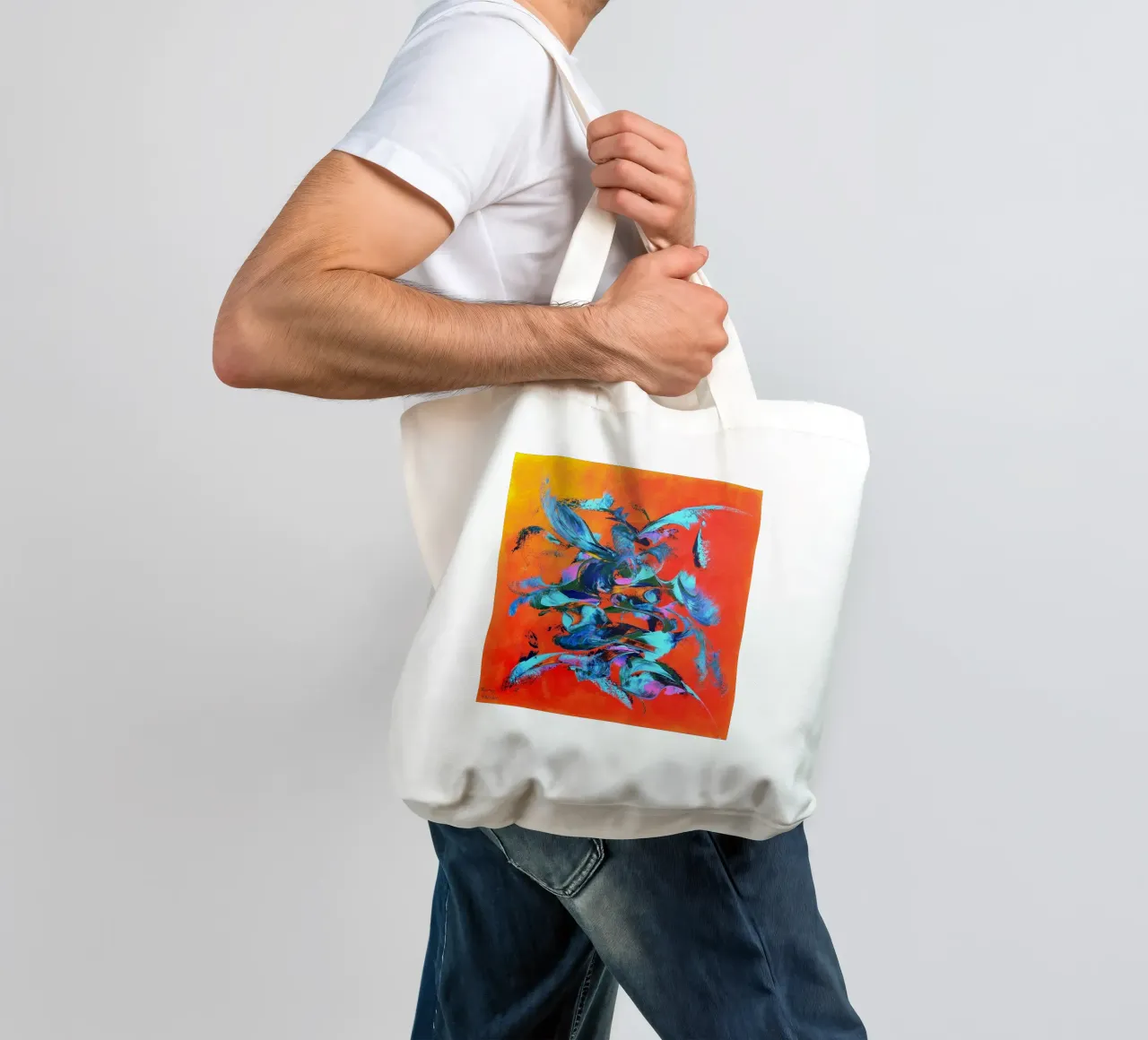VITA IN BLU. borsa in juta da Little treasures for your home