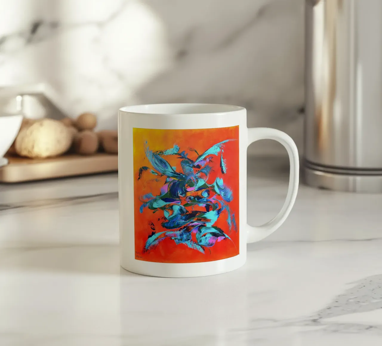 VITA IN BLU. tazza in ceramica da Little treasures for your home