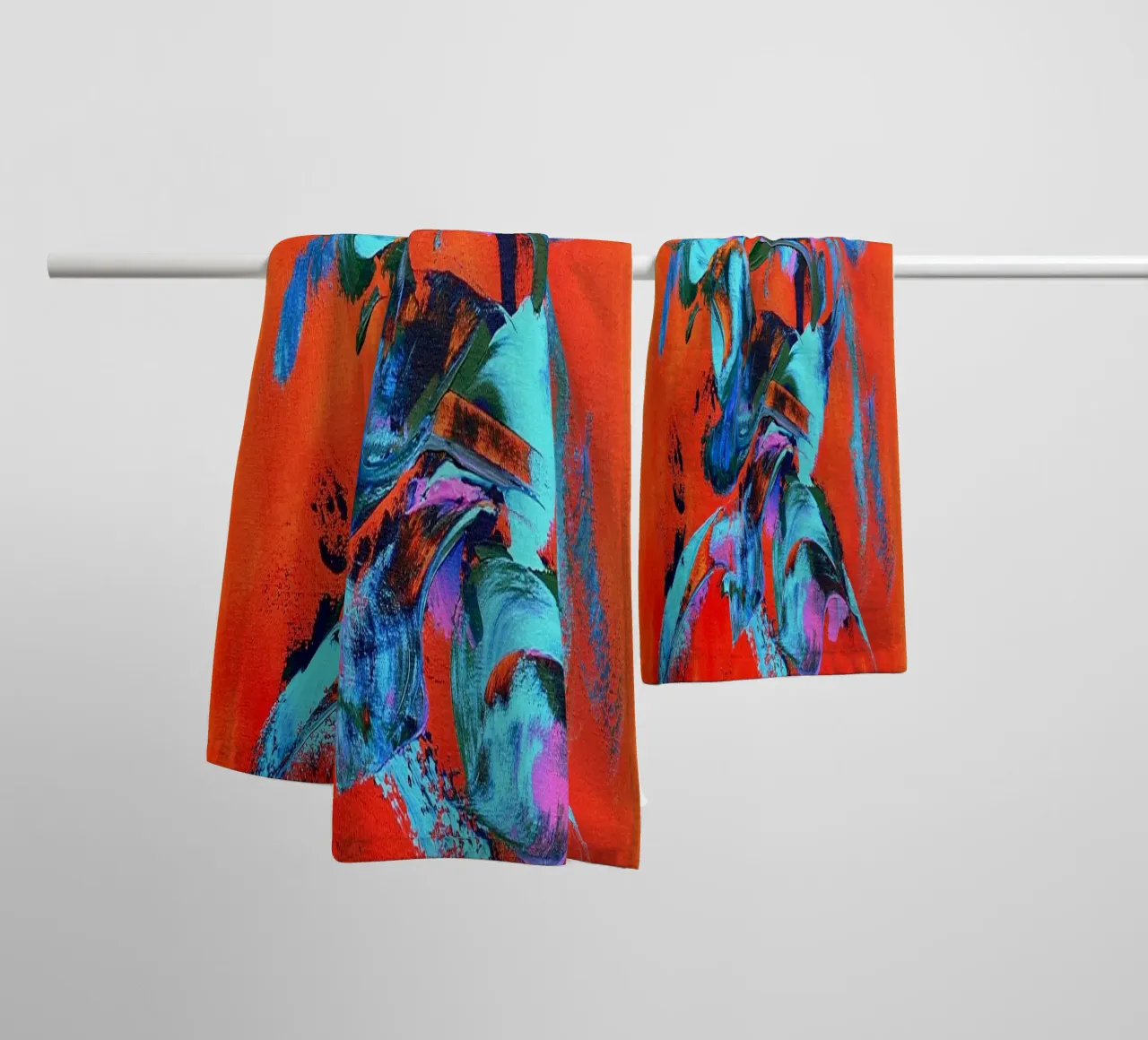 LEVEN IN BLAUW. badhanddoek van Little treasures for your home