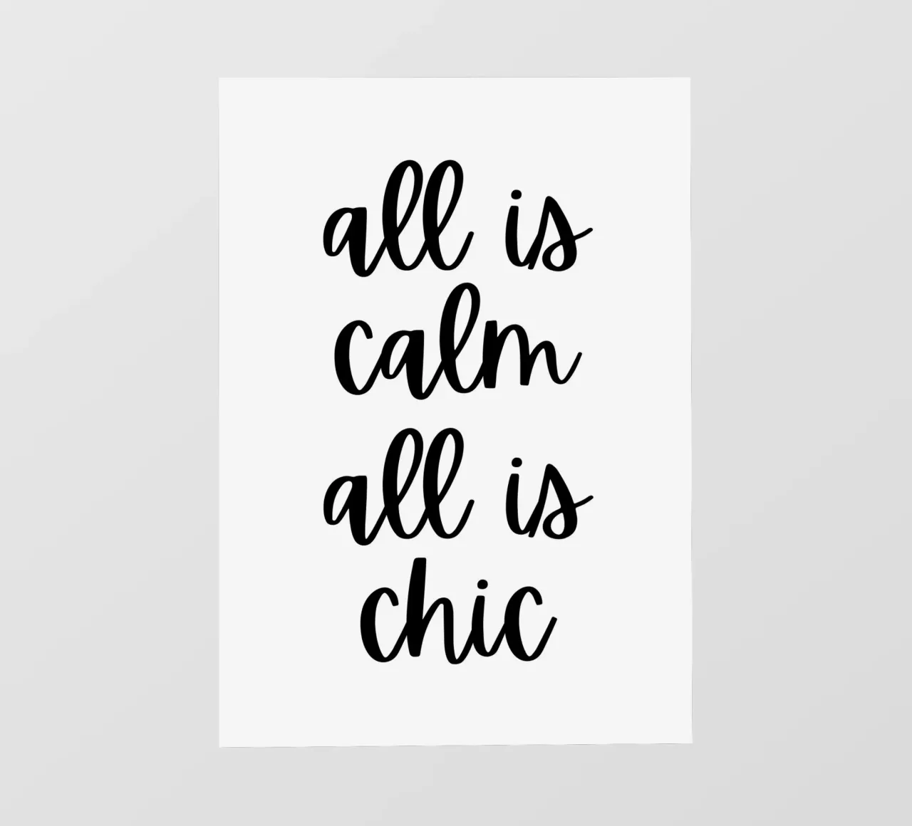 All is calm all is chic telo in pvc da HolidaysCandyWalls