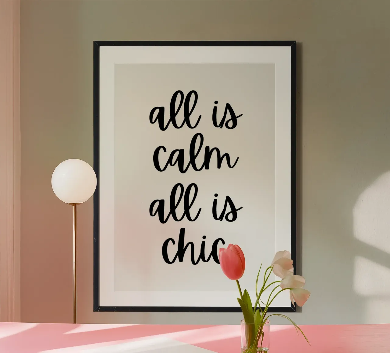 All is calm all is chic poster da HolidaysCandyWalls