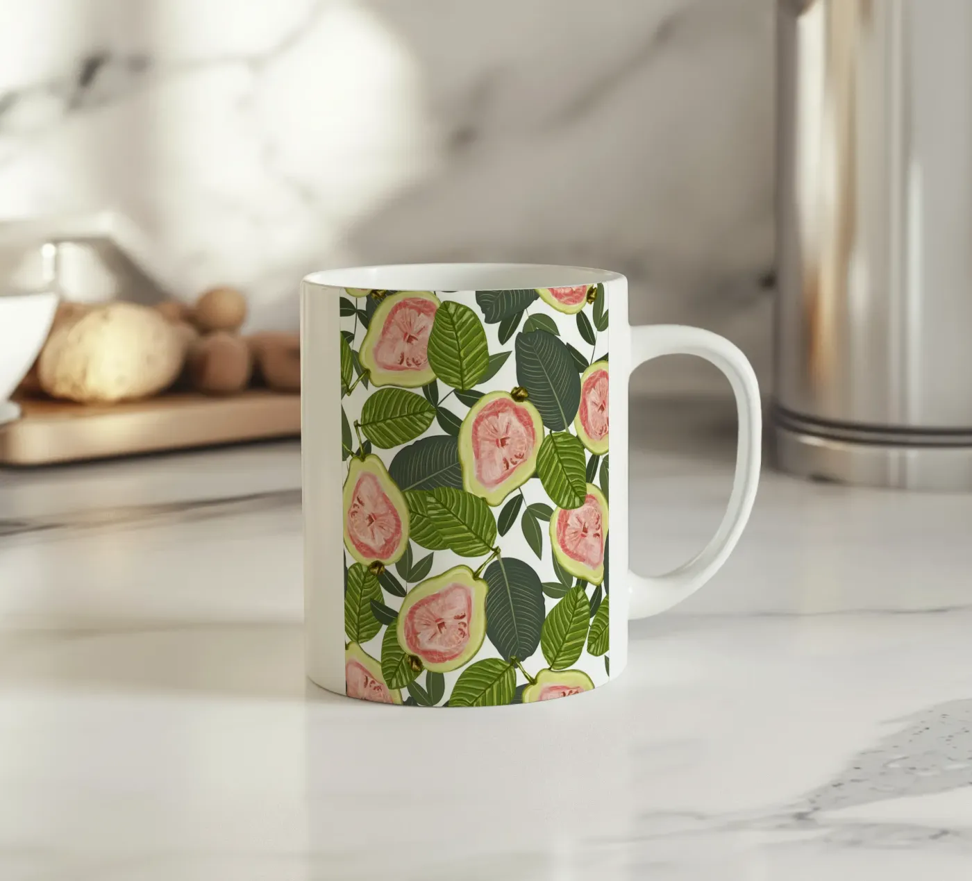 Guava Light ceramic mug by 83oranges.com