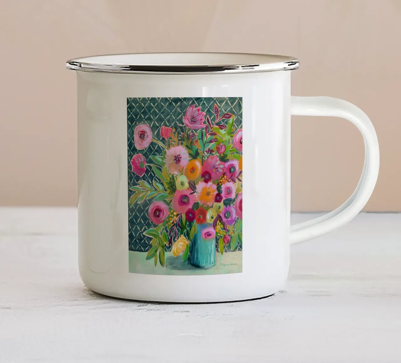 Sorgenti di speranza tazza in smalto da Suzanne Allard