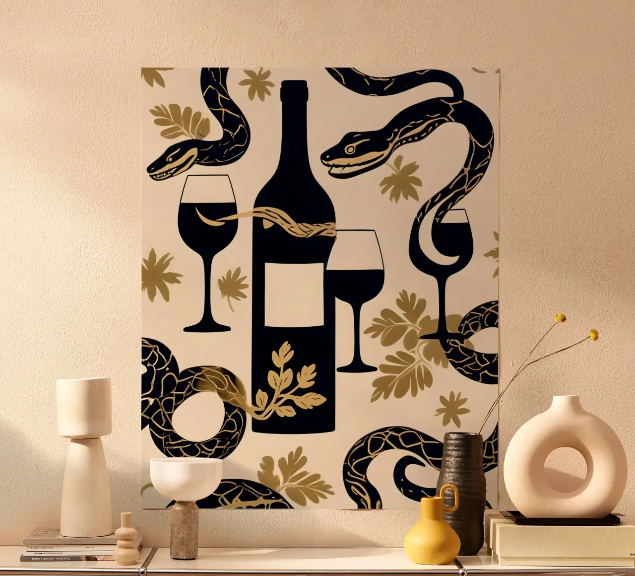 Serpenti e vino poster da 83oranges.com