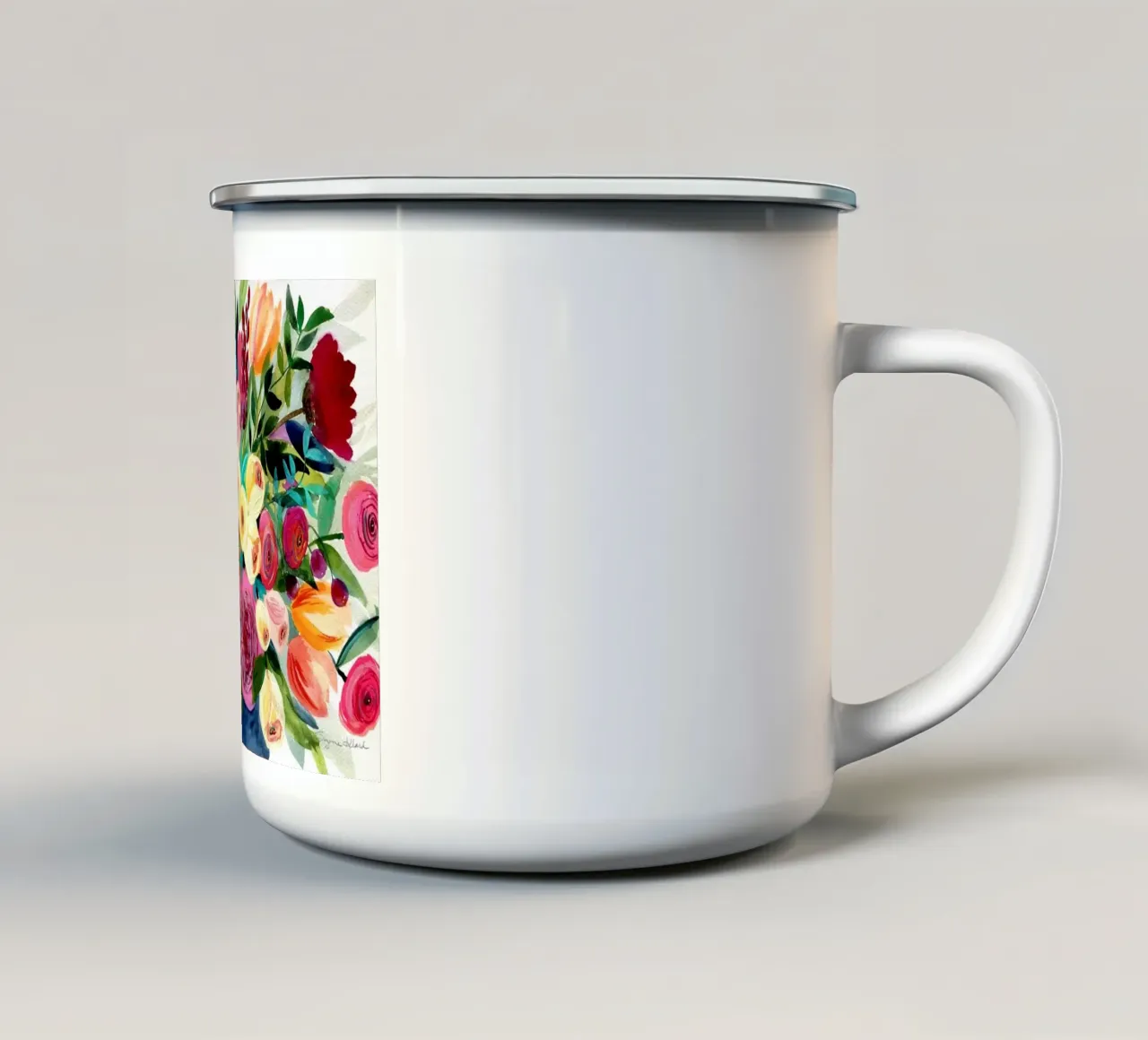 Gioia mattutina tazza in smalto da Suzanne Allard