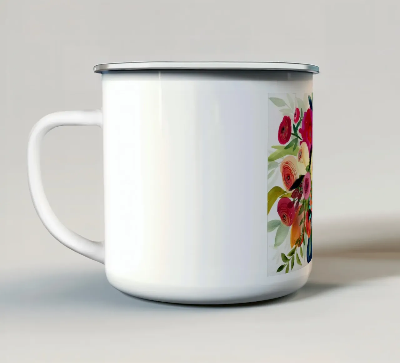 Gioia mattutina tazza in smalto da Suzanne Allard