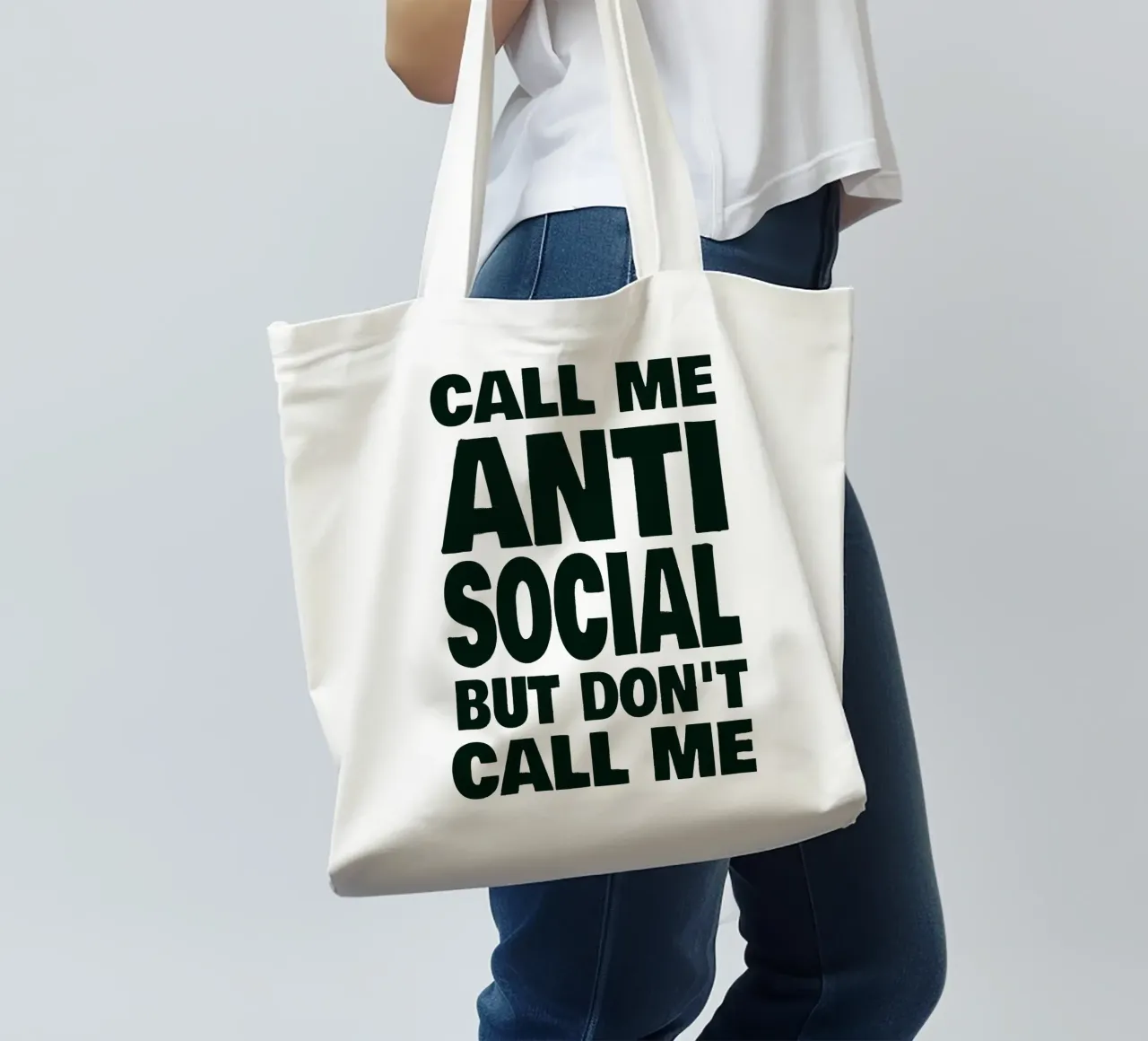 Call Me Antisocial But Don’t Call Me Jutebeutel von Jonas Loose