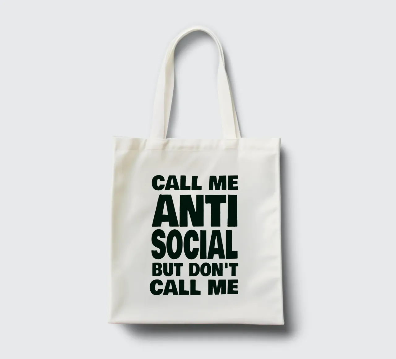 Call Me Antisocial But Don’t Call Me borsa in juta da Jonas Loose