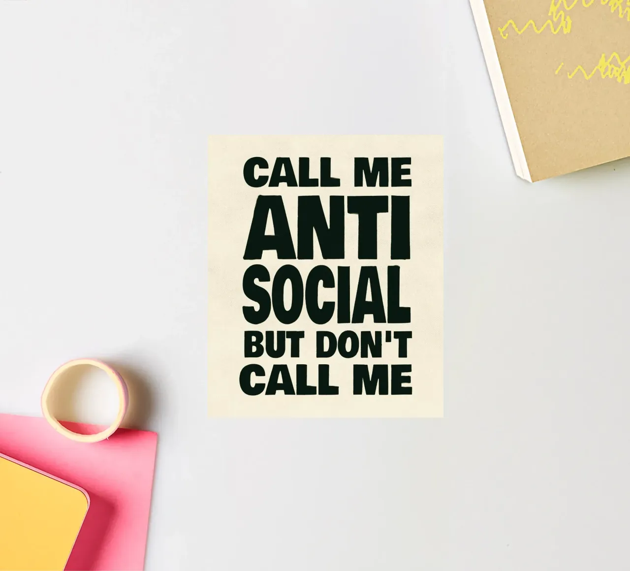 Call Me Antisocial But Don’t Call Me adesivo da Jonas Loose