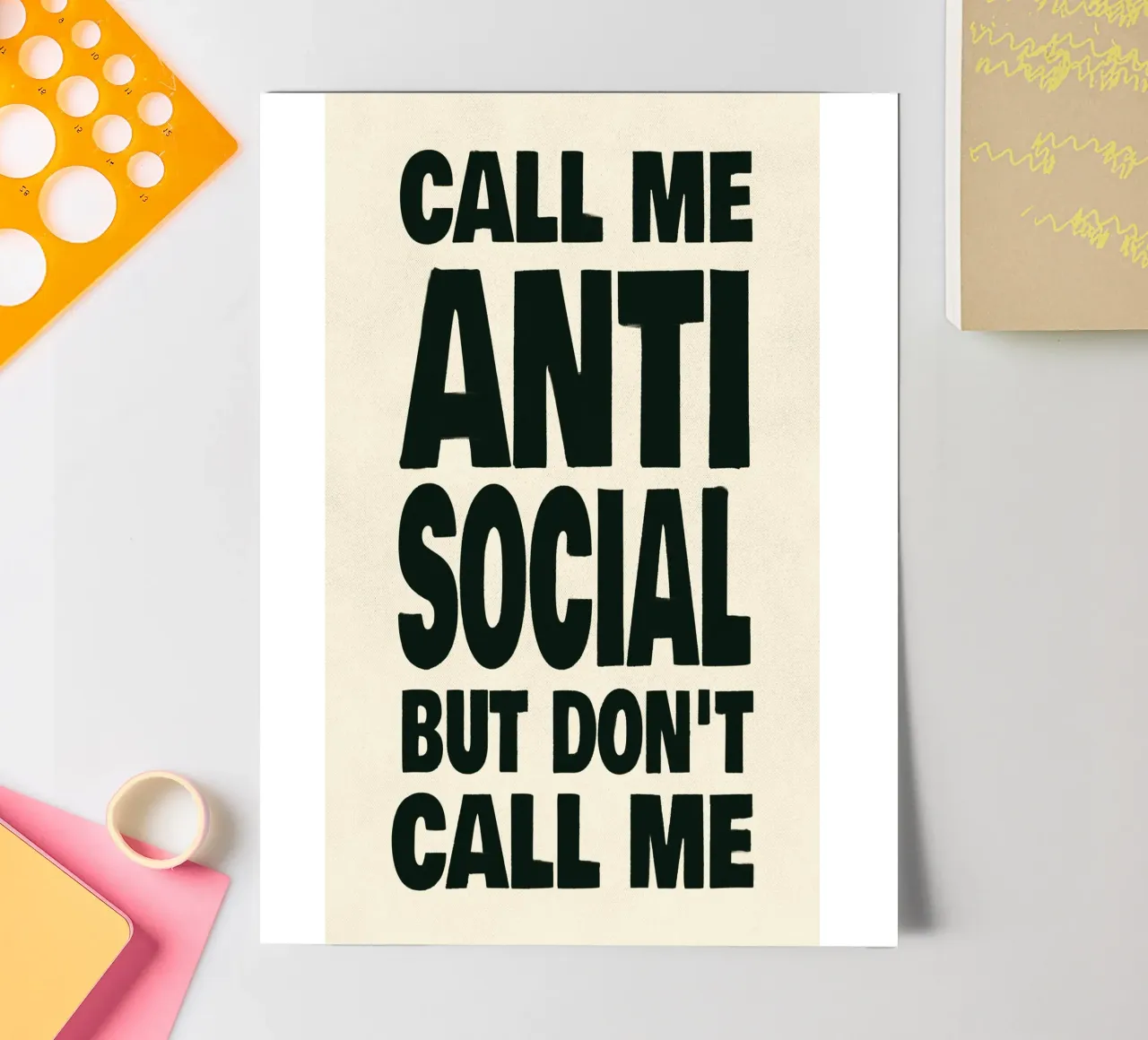 Call Me Antisocial But Don’t Call Me foglio adesivo da Jonas Loose