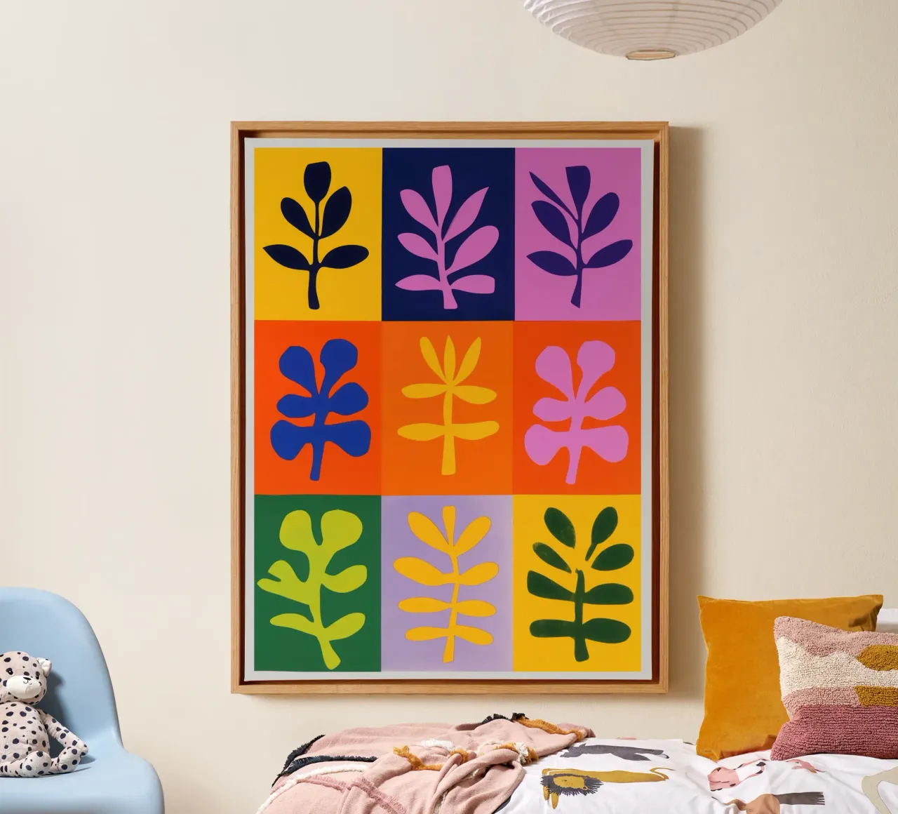 The Matisse Garden | Series of stylised plant motifs canvas by Autofocus