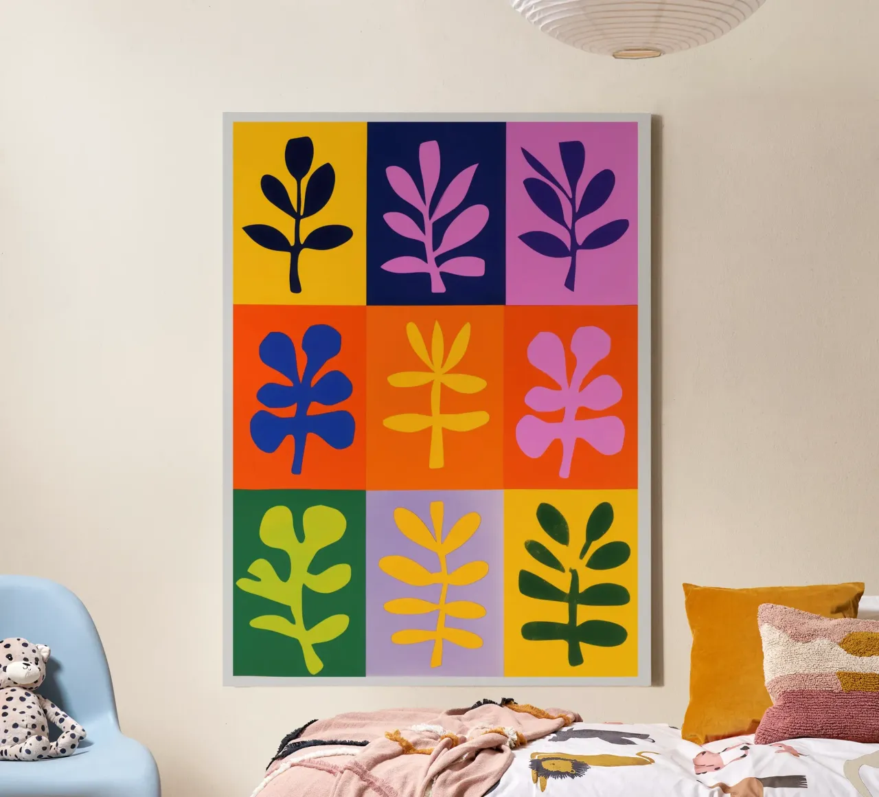 The Matisse Garden | Series of stylised plant motifs canvas by Autofocus