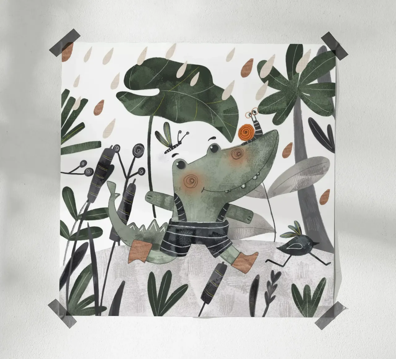 Nelli Suneli - Cocodrilo feliz hahnemühle de The Artcircle