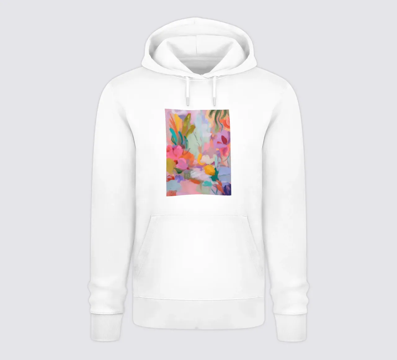 Sinfonia astratta di colori, rosa felpa con cappuccio da Carina Pop & Pastell