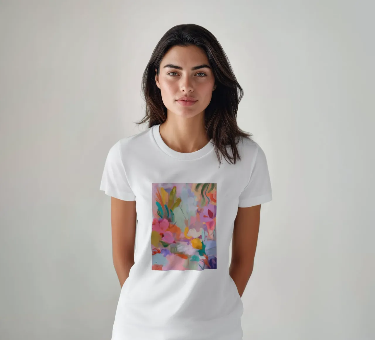 Sinfonia astratta di colori, rosa t-shirt da Carina Pop & Pastell