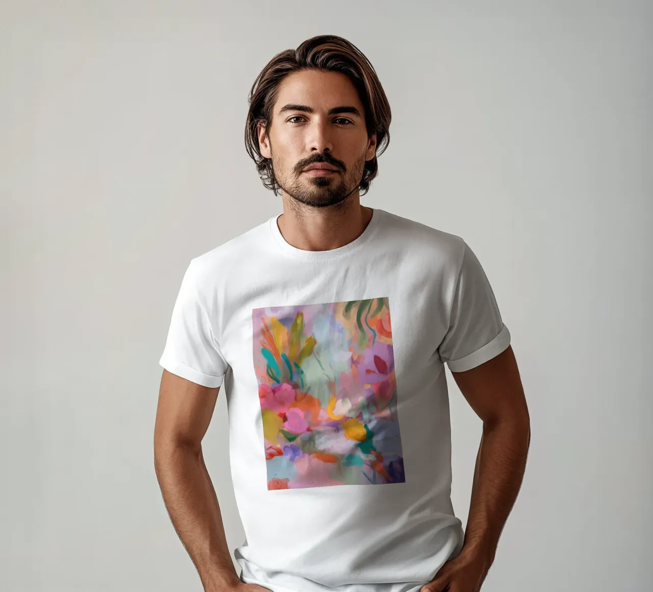 Sinfonia astratta di colori, rosa t-shirt da Carina Pop & Pastell
