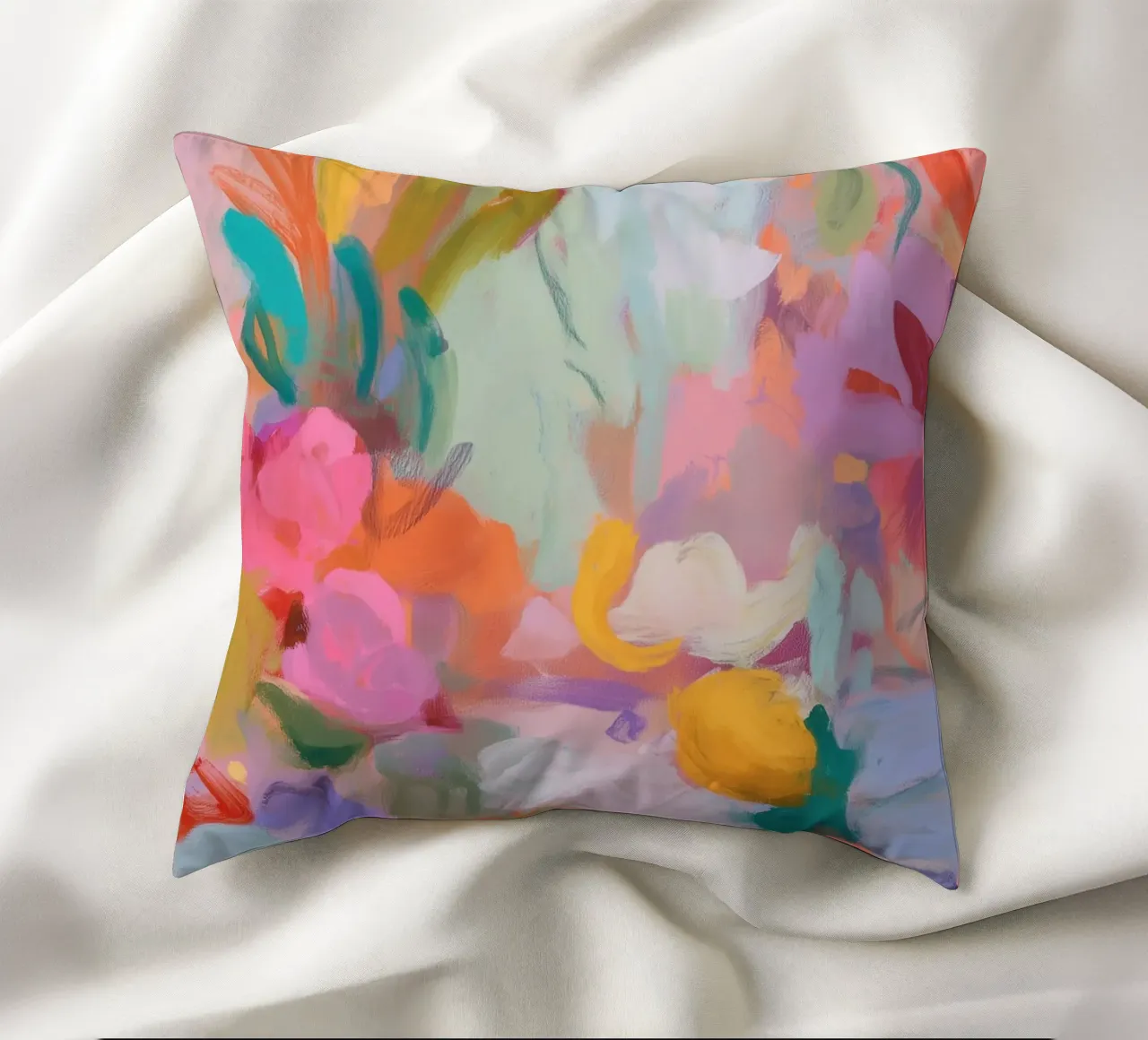 Sinfonia astratta di colori, rosa cuscino da Carina Pop & Pastell