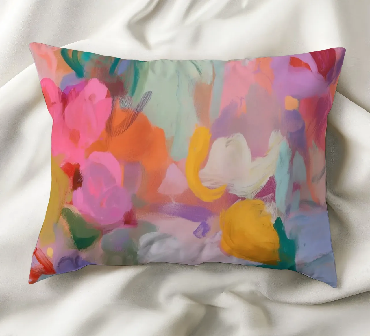 Sinfonia astratta di colori, rosa cuscino da Carina Pop & Pastell