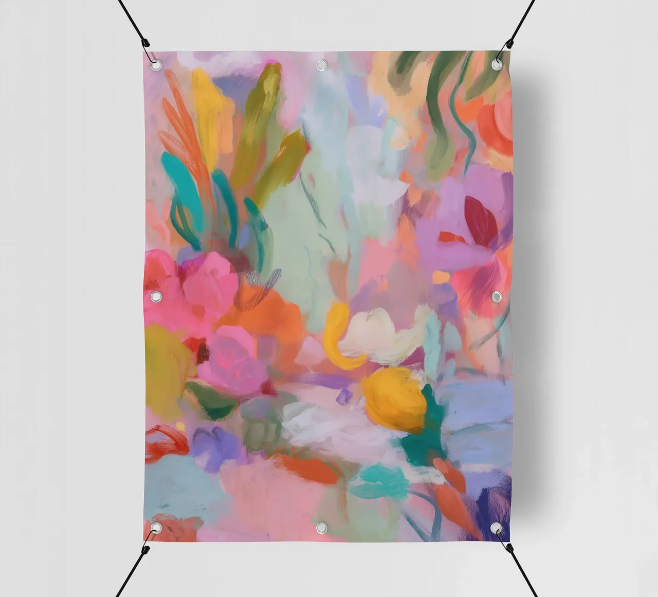 Sinfonia astratta di colori, rosa telo in pvc da Carina Pop & Pastell