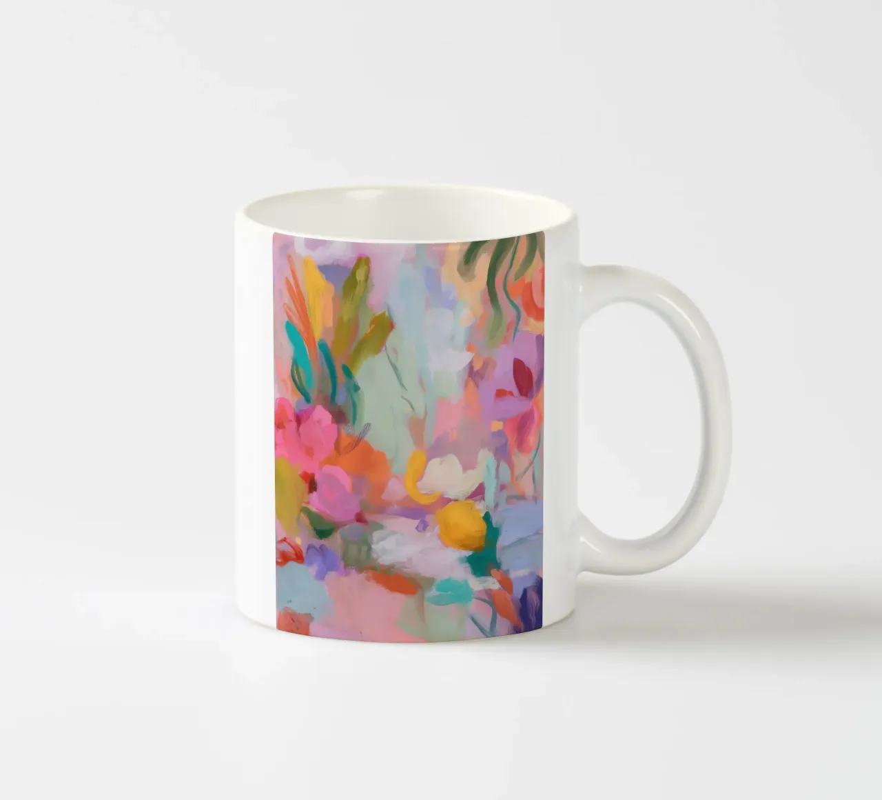 Sinfonia astratta di colori, rosa tazza in ceramica da Carina Pop & Pastell