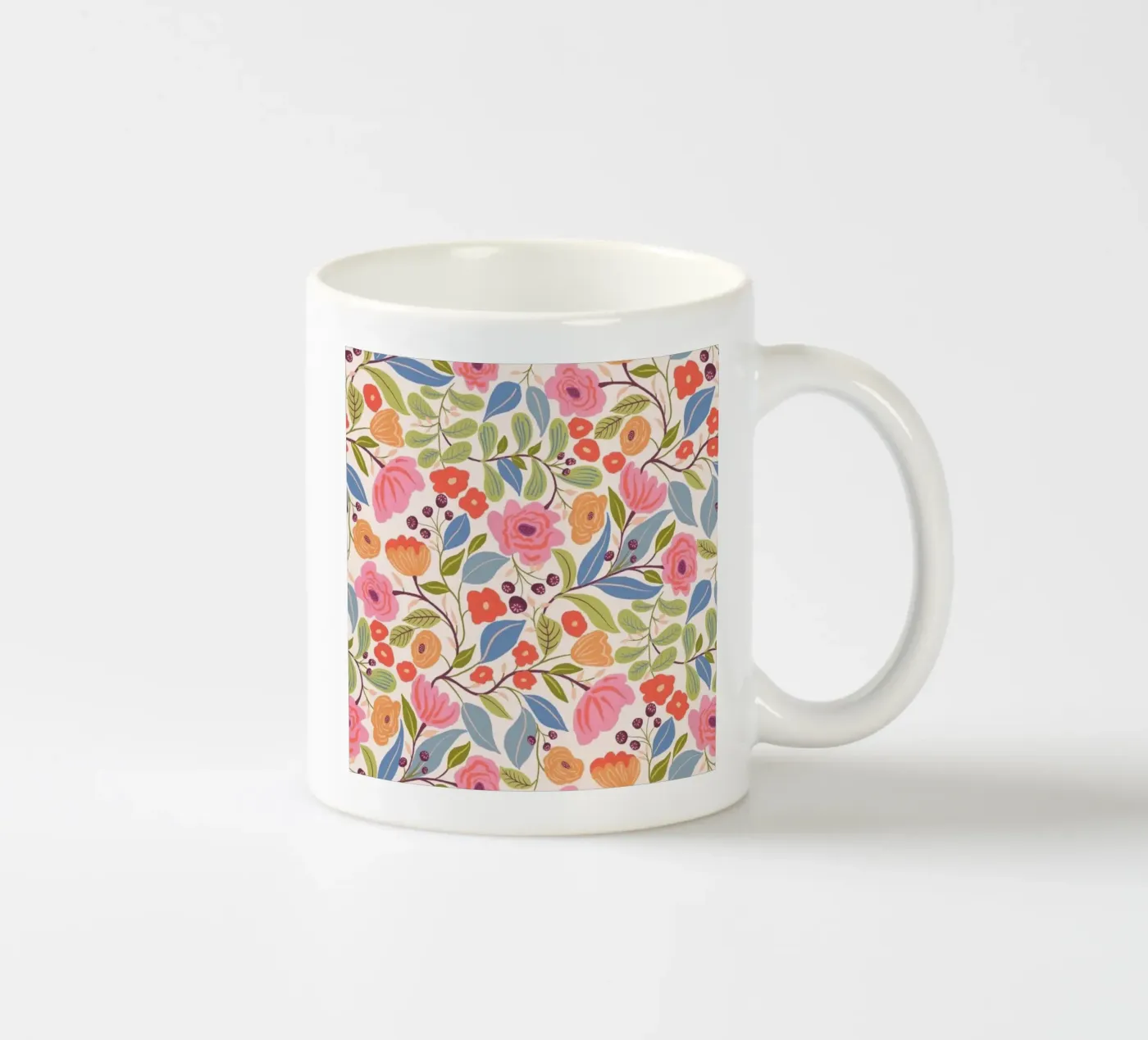 Sara's Cottage Pattern ceramic mug by Suzanne Allard