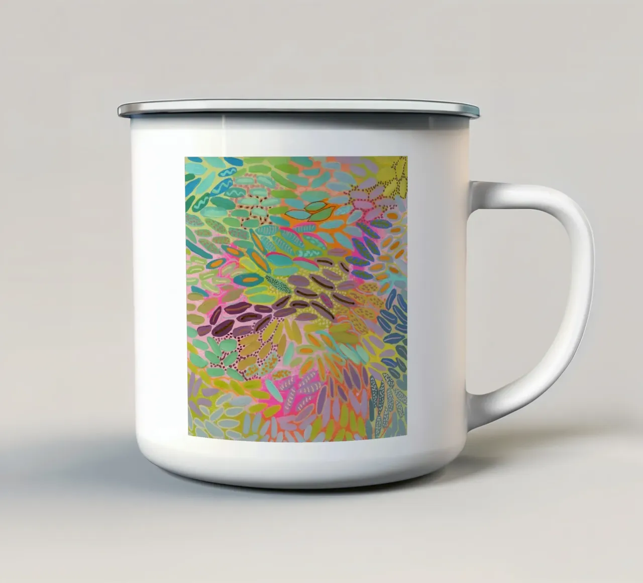 Rocce del fiume tazza in smalto da Suzanne Allard
