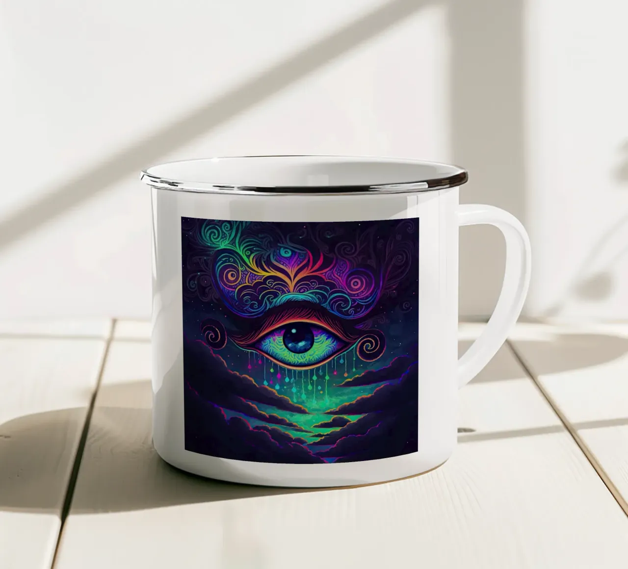 Occhio annebbiato tazza in smalto da Wumples