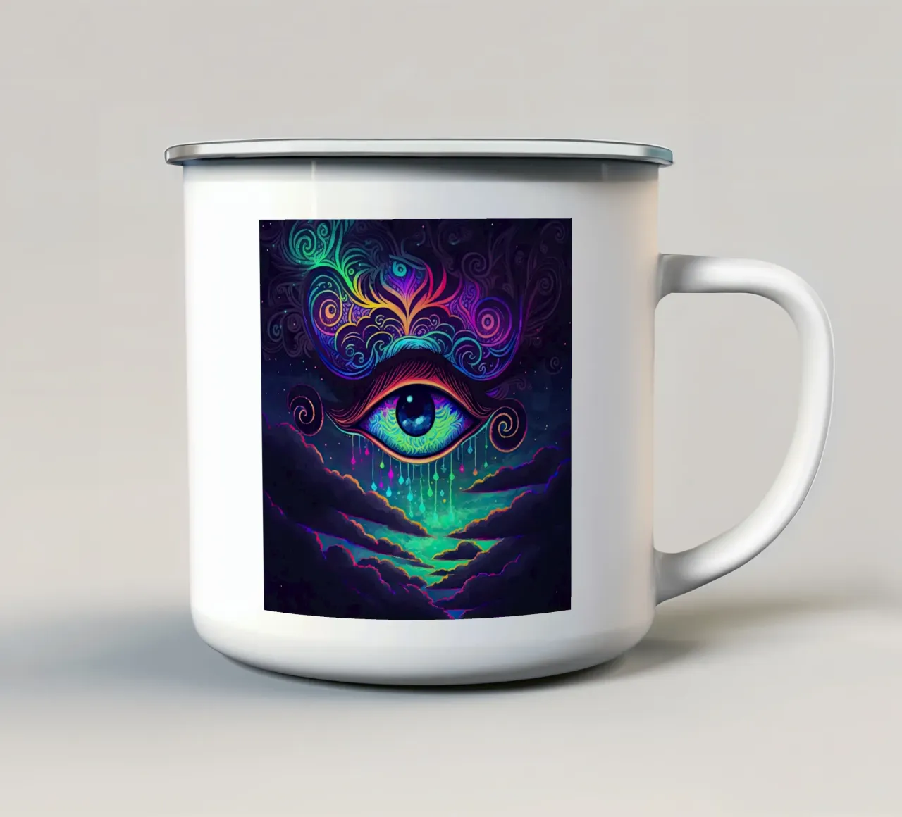 Occhio annebbiato tazza in smalto da Wumples