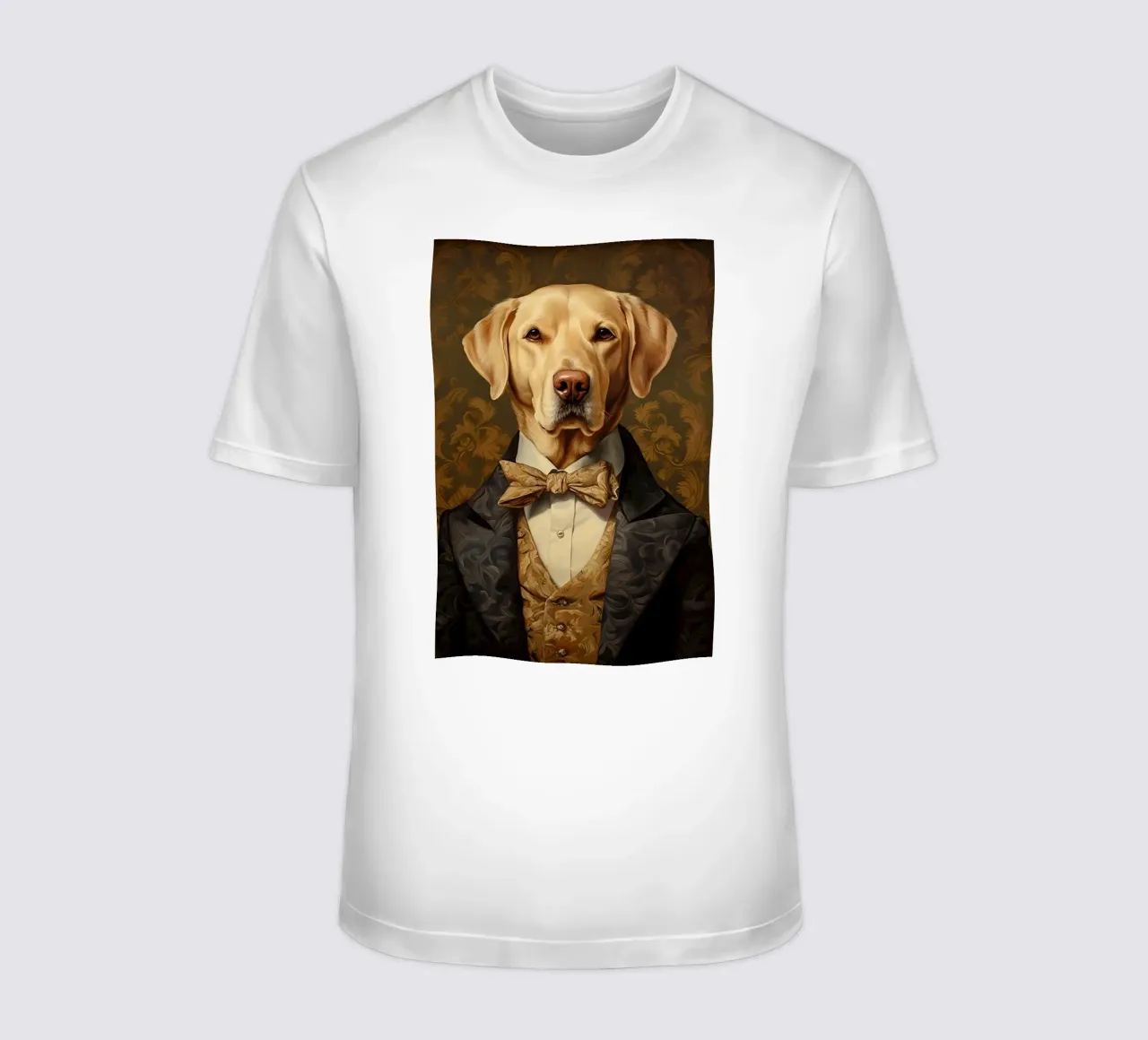 Lab giallo con papillon t-shirt da Wumples