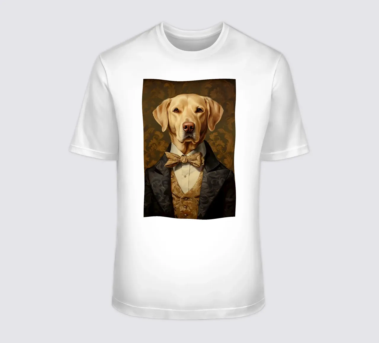 Lab giallo con papillon t-shirt da Wumples
