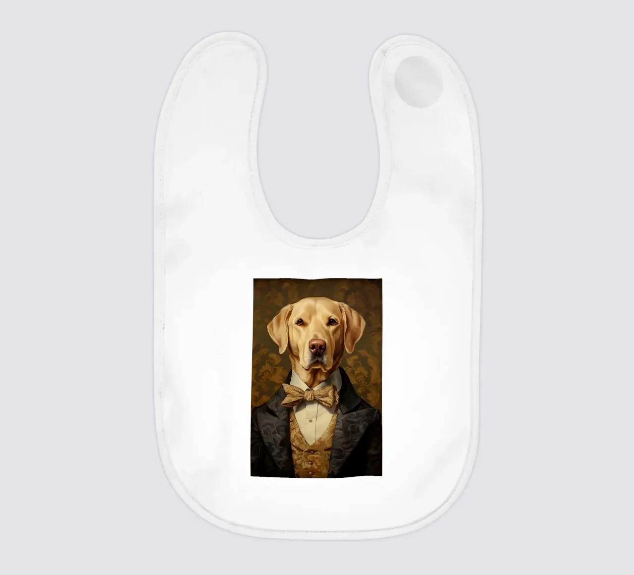 Lab giallo con papillon bavaglino da Wumples