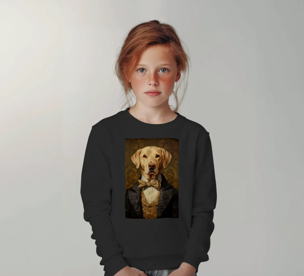 Lab giallo con papillon felpa bambino da Wumples